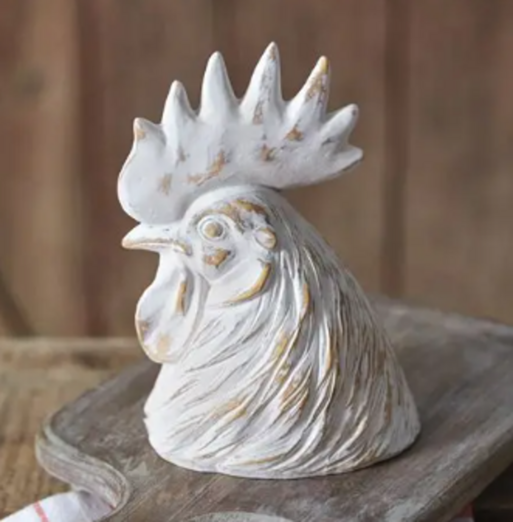 Rooster Head Sculpture