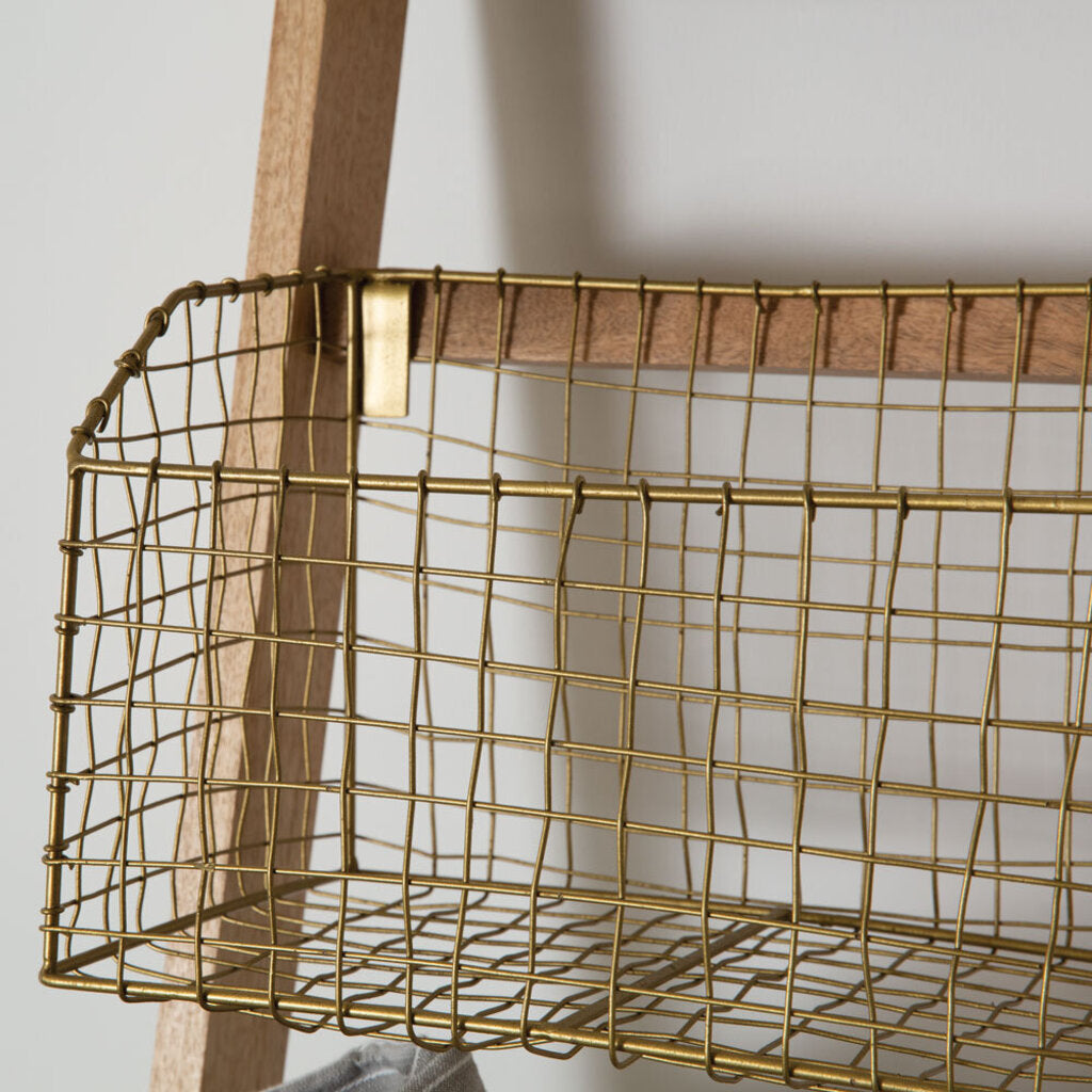 Leaning Ladder Wall Storage