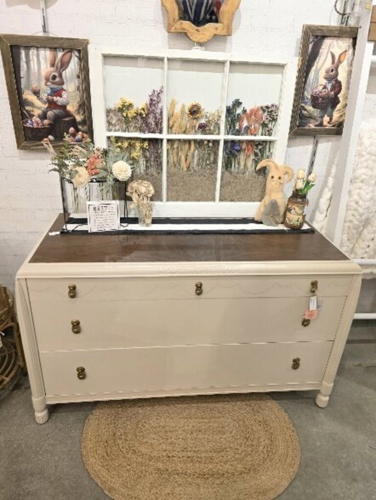 Cream colored dresser/ Buffet