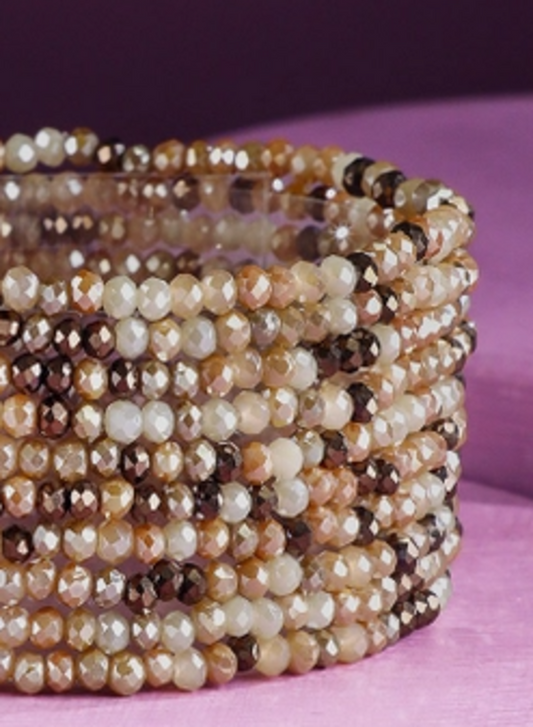 10 Piece Glass Bead Bracelet
