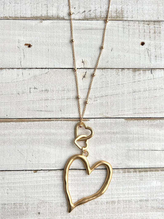 Gold Triple Heart Necklace