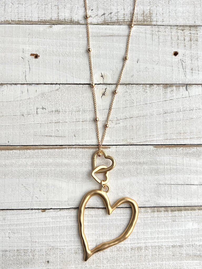 Gold Triple Heart Necklace