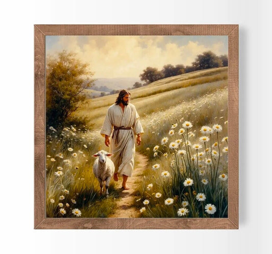 Jesus and Lamb