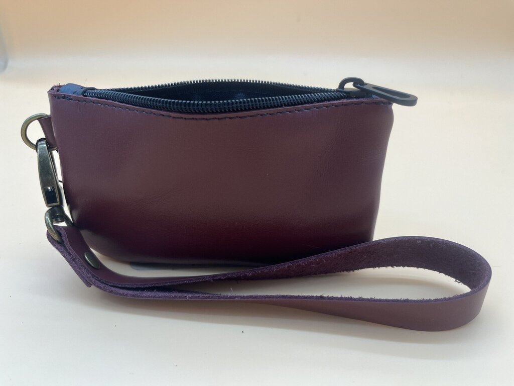 Leather Wristlet w/Zip Case