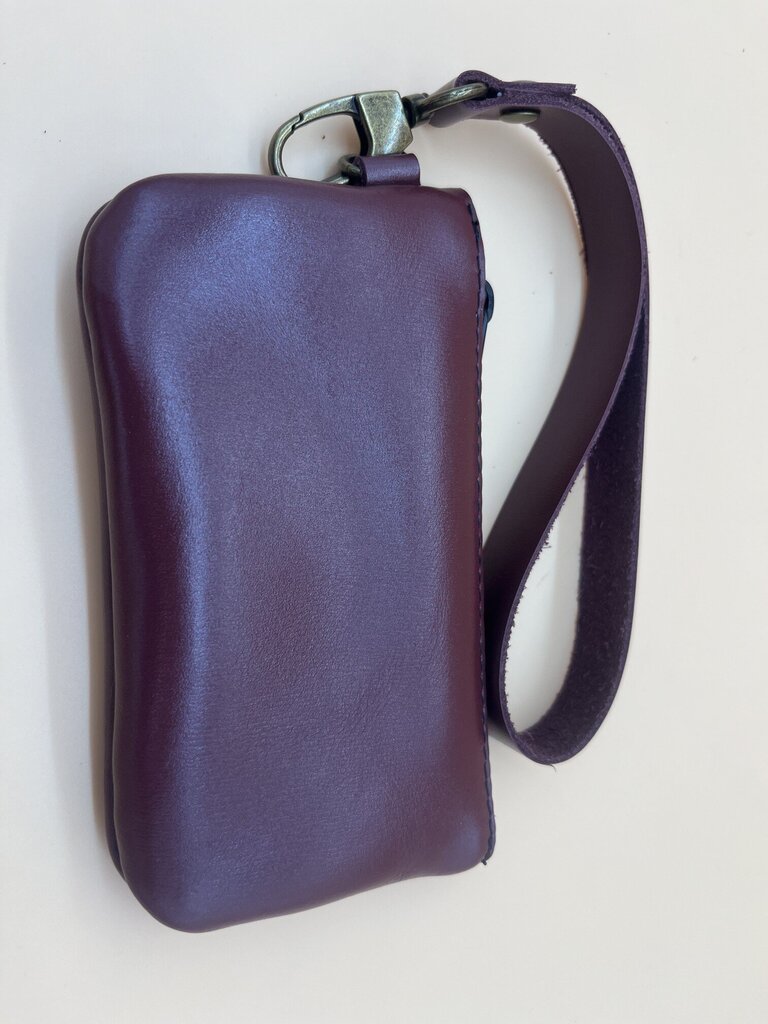 Leather Wristlet w/Zip Case
