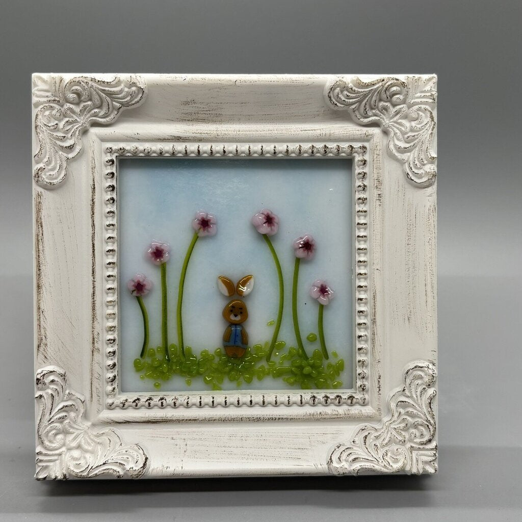 Mini Pink Flowers With Bunny