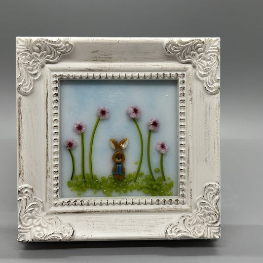 Mini Pink Flowers With Bunny