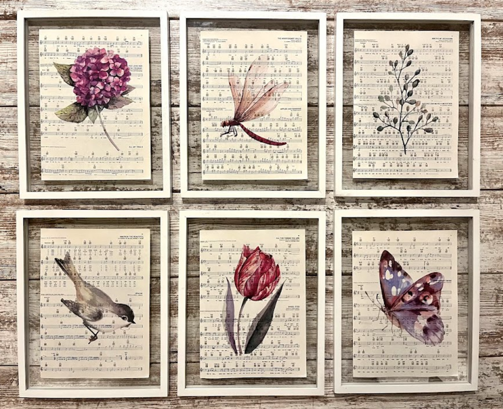 Natalie Adora Vintage Music Prints