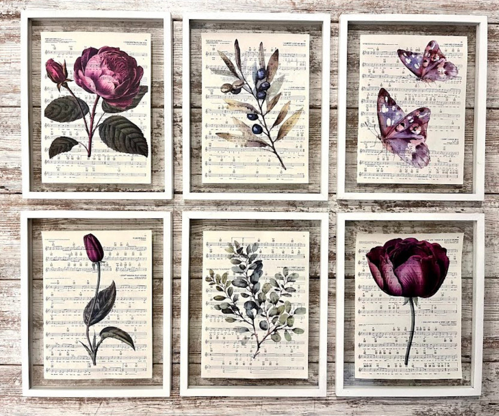 Natalie Adora Vintage Music Prints