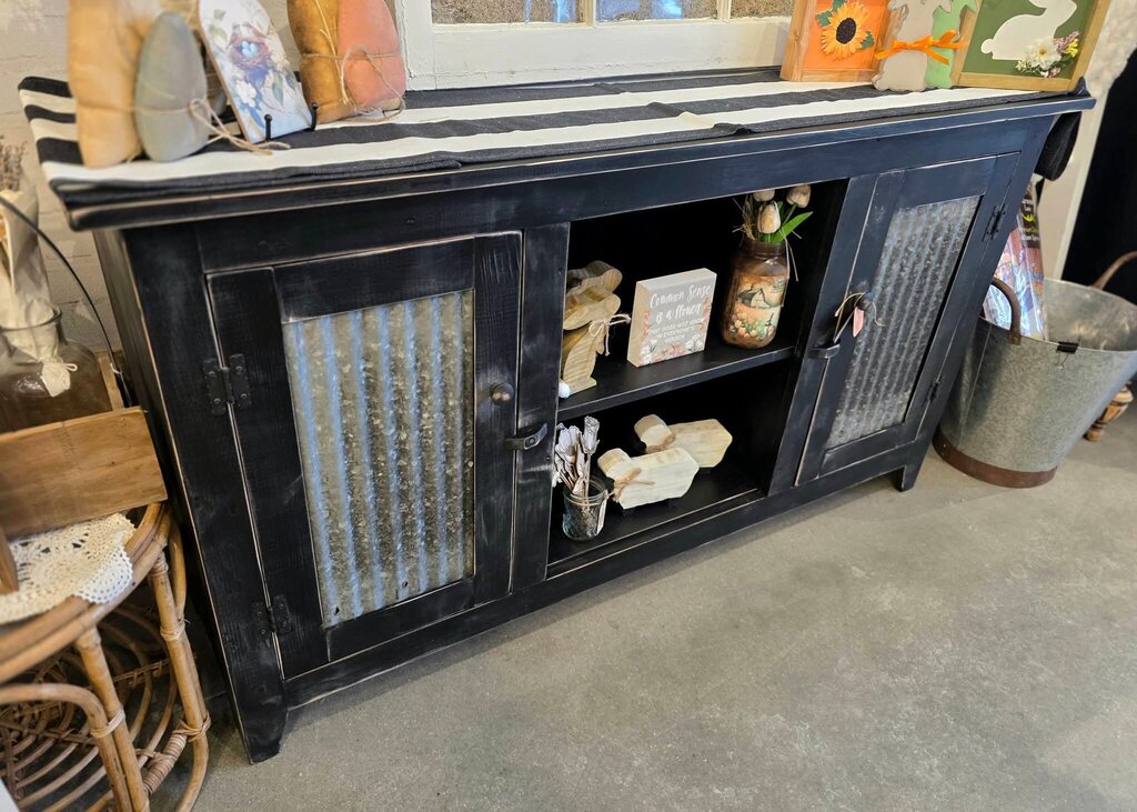 Black distressed Tv Cabinet