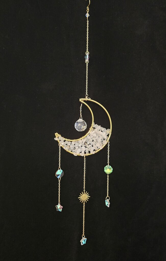 Suncatchers - STONE CHIPS CRESCENT MOON
