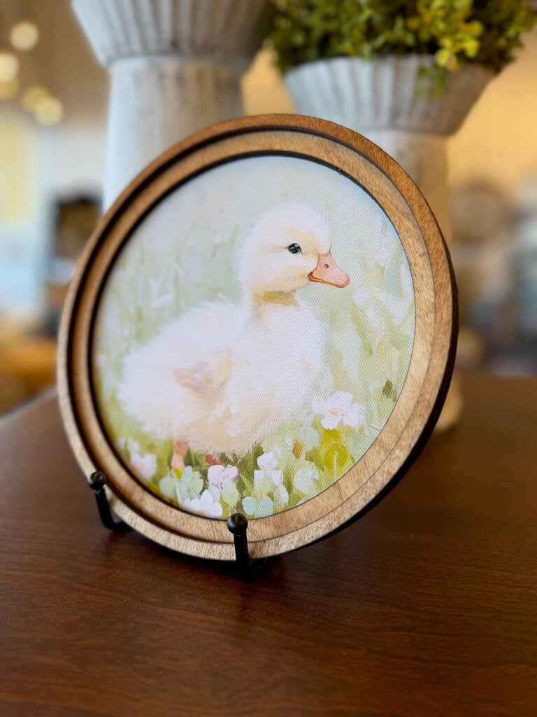 Round Single Ducking Framed Art