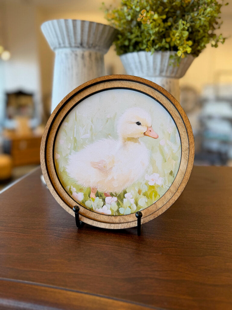 Round Single Ducking Framed Art