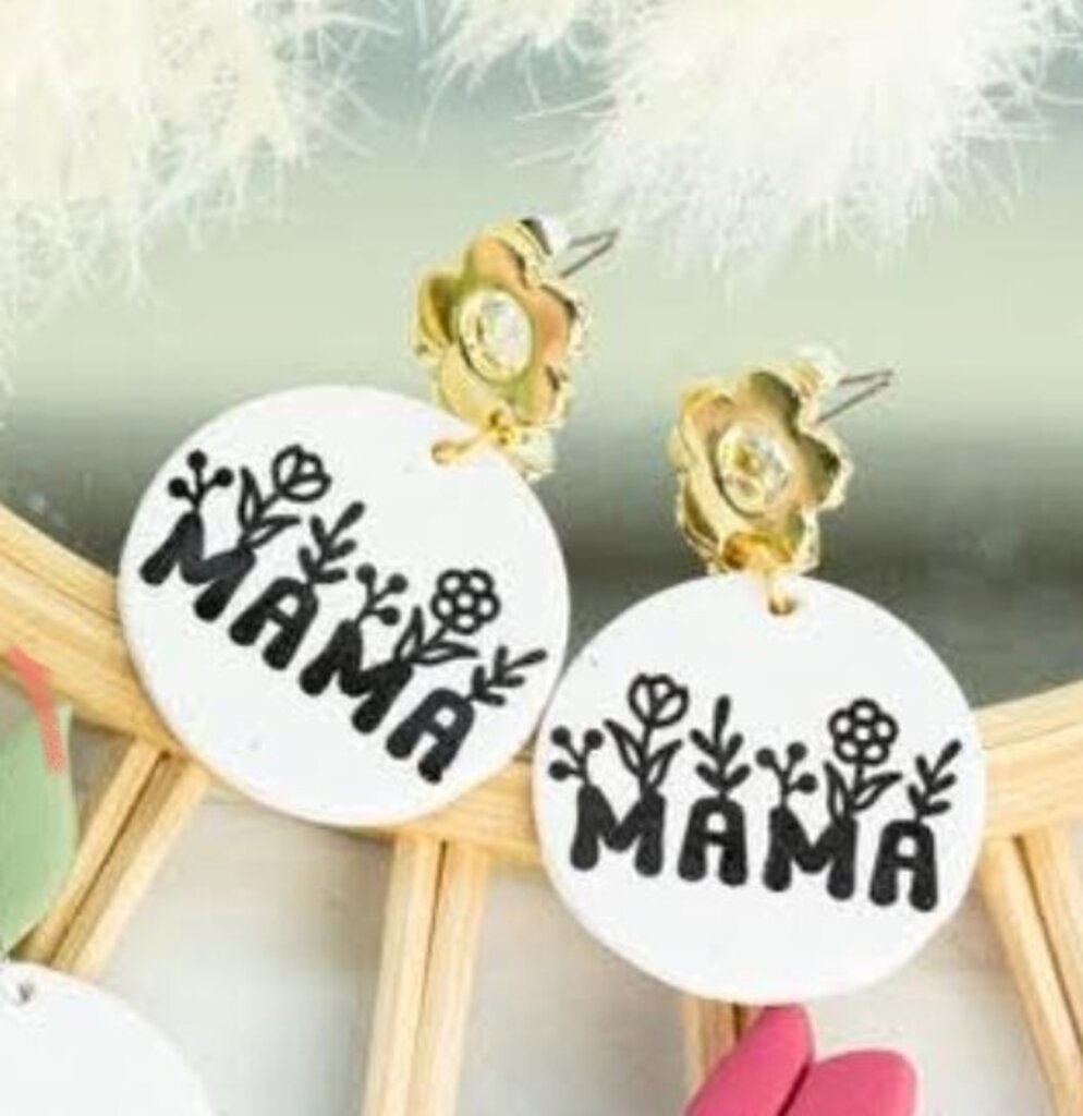 Mama Clay Floral Dangle