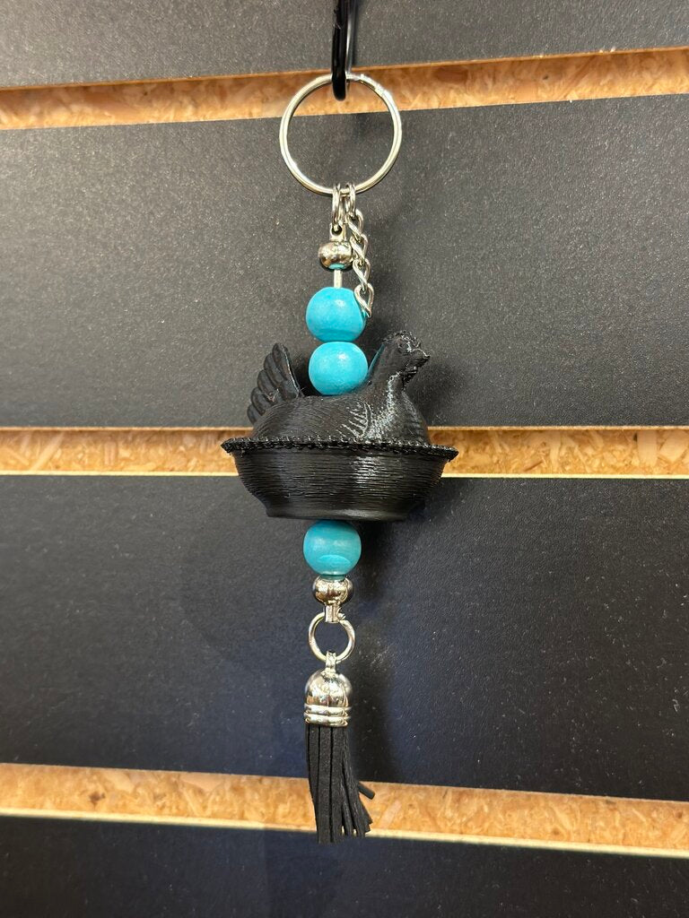 Nesting Chicken Keychain