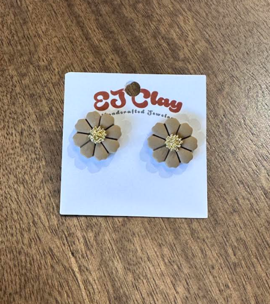 Jeweled Flower Studs