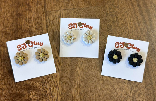 Jeweled Flower Studs