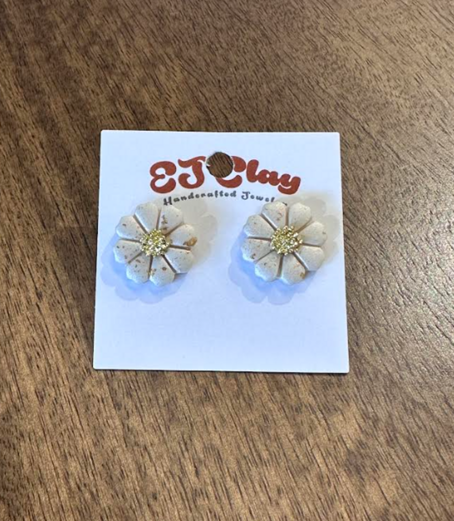 Jeweled Flower Studs