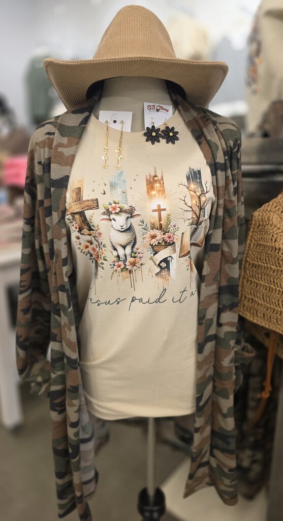 Camo Waffle Cardigan