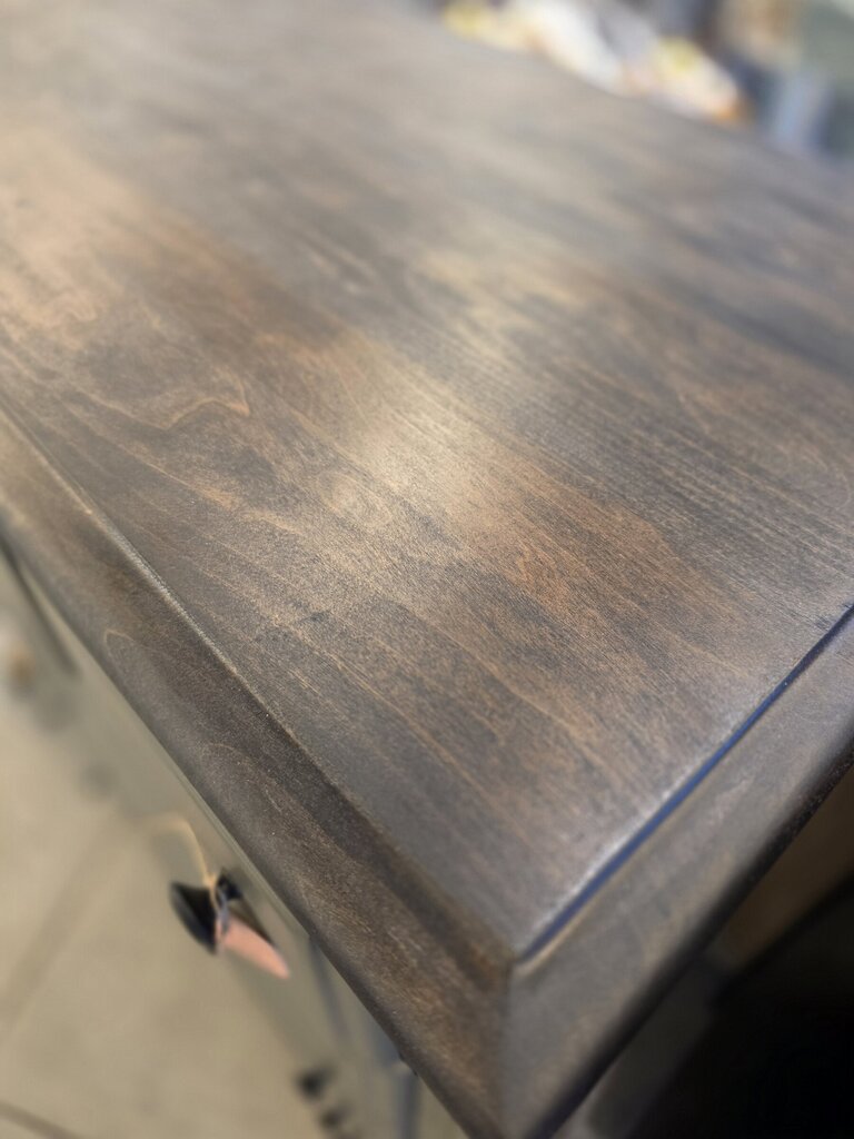 Grey Dresser Black Top