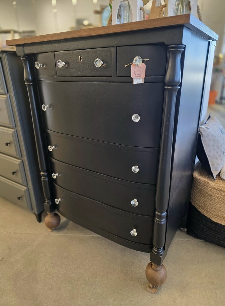 Black Dresser Glass Handles