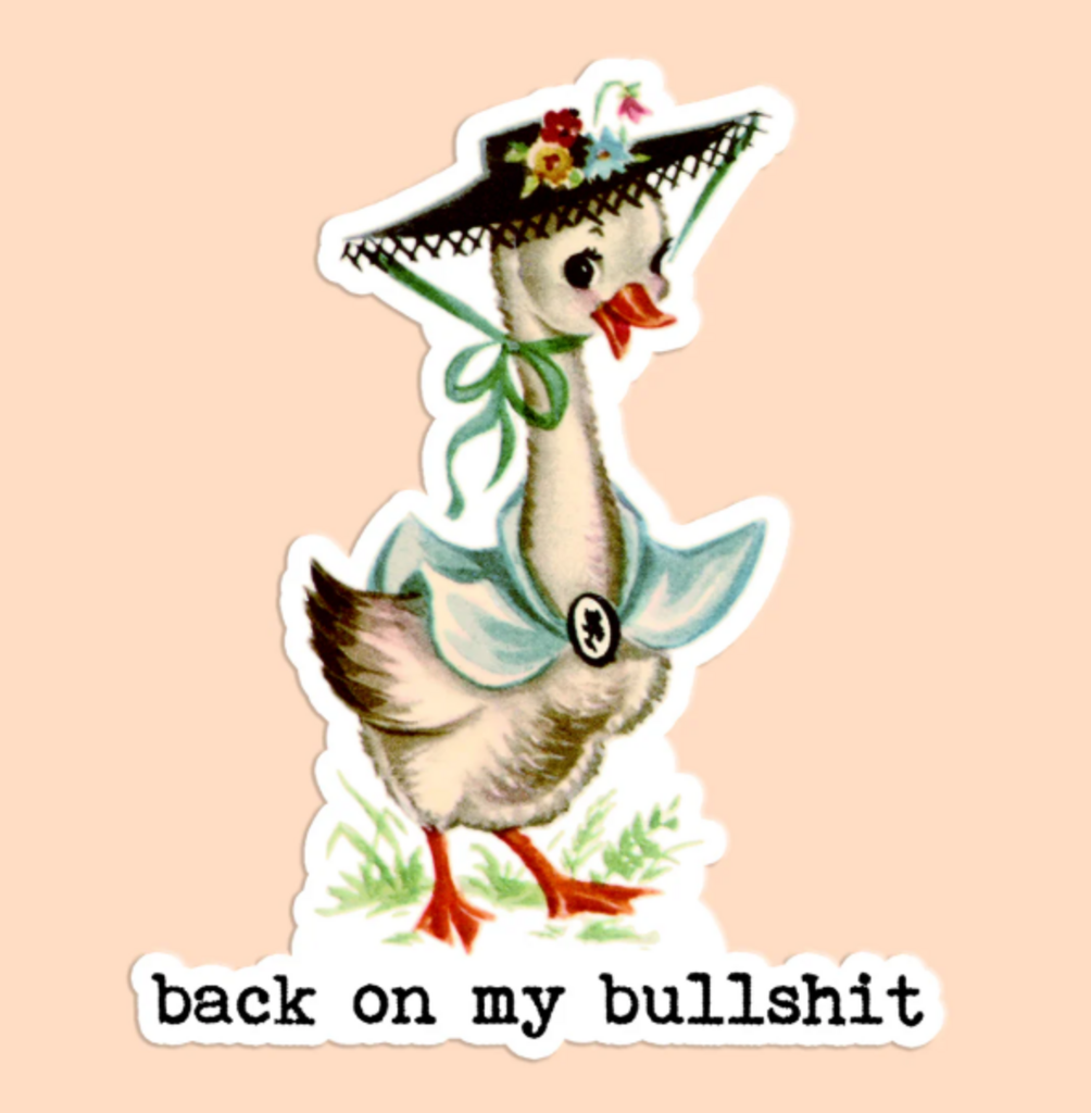 Back on Bullshit sticker