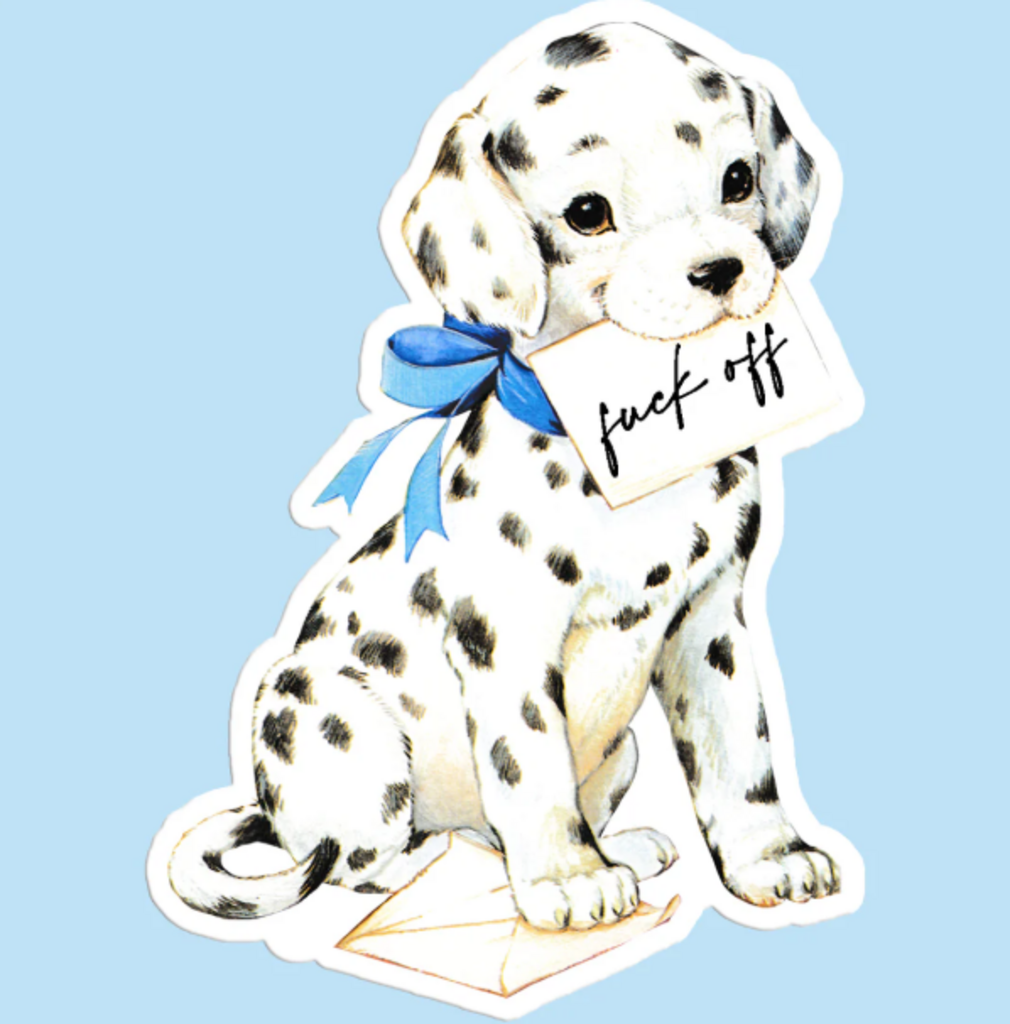 Fuck Off Dog Sticker Decal