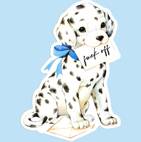 Fuck Off Dog Sticker Decal
