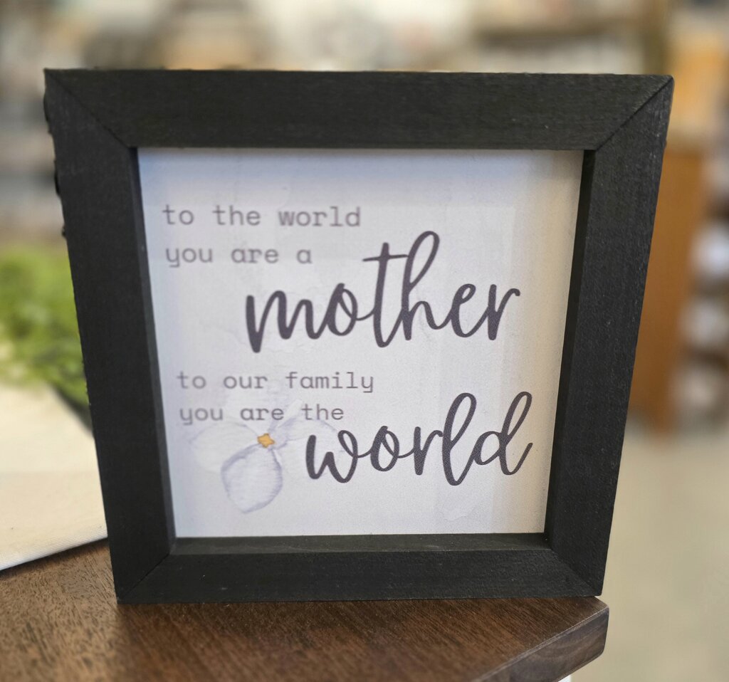 Mother You are the World Boxed Frame
