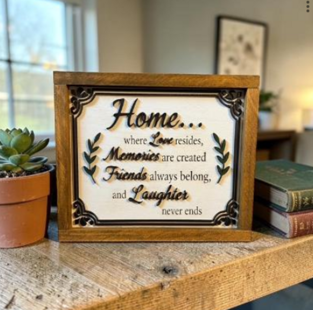 Home Where Love Resides Sign 11" x 13"