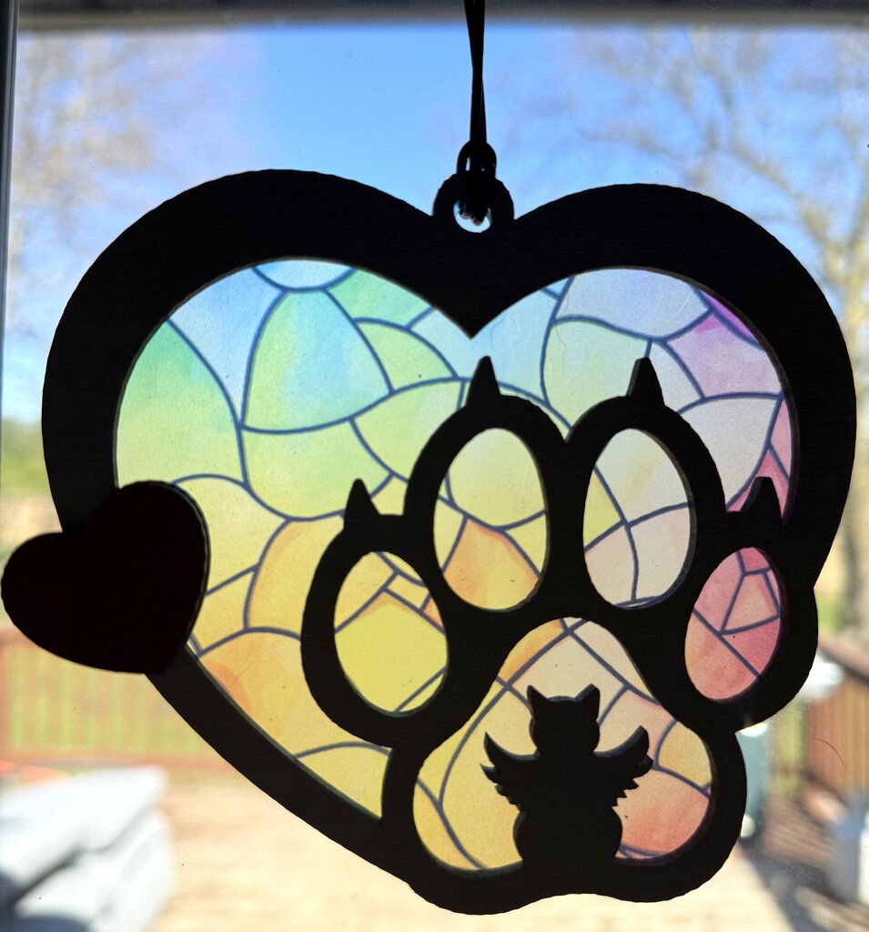 Decorative Window Suncatcher Paw