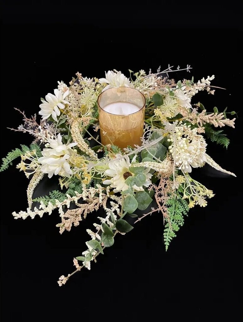 Cream Frosted LED Candle