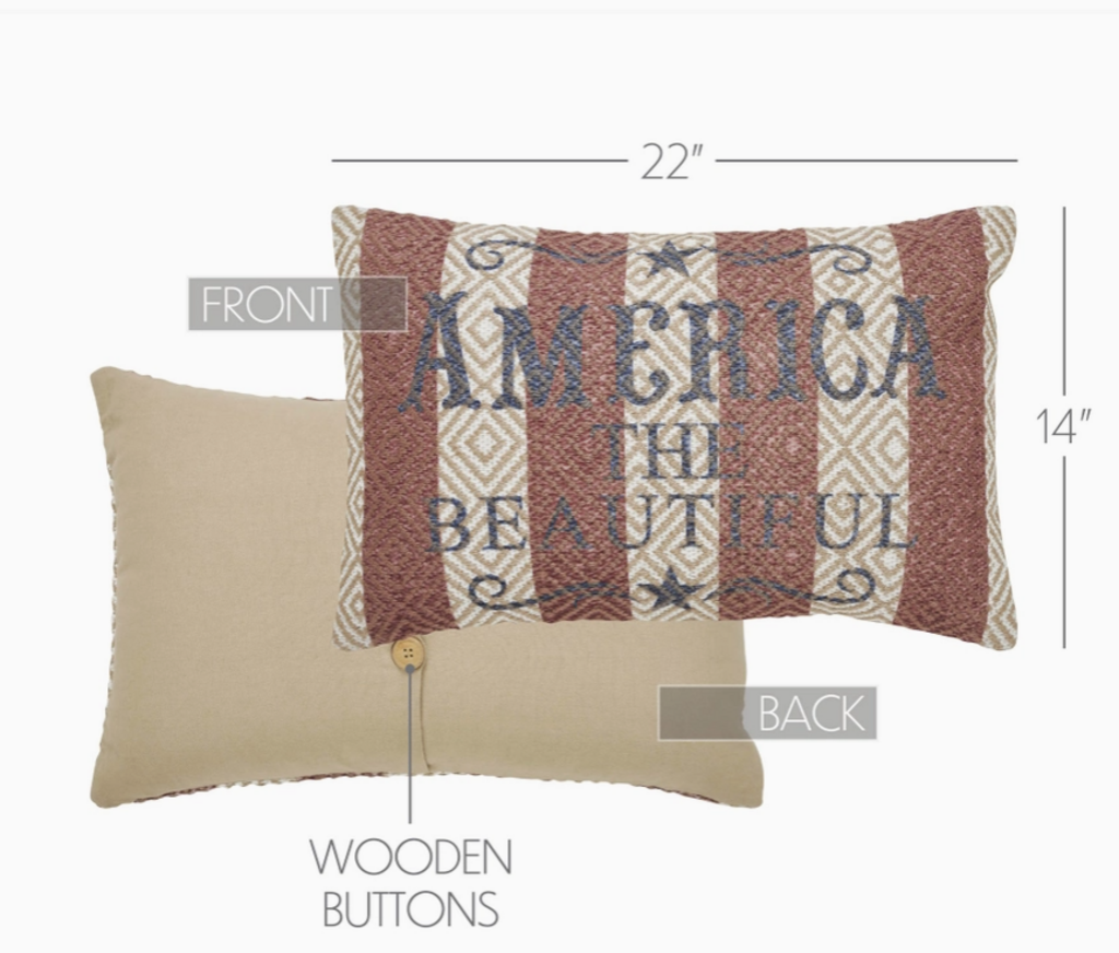 America the Beautiful Pillow
