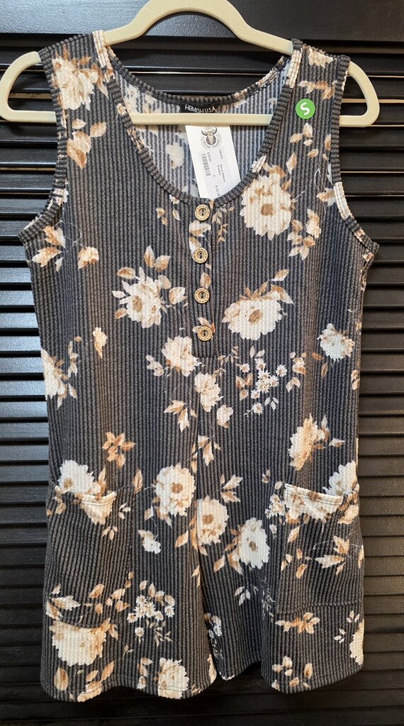 Floral Ribbed Romper