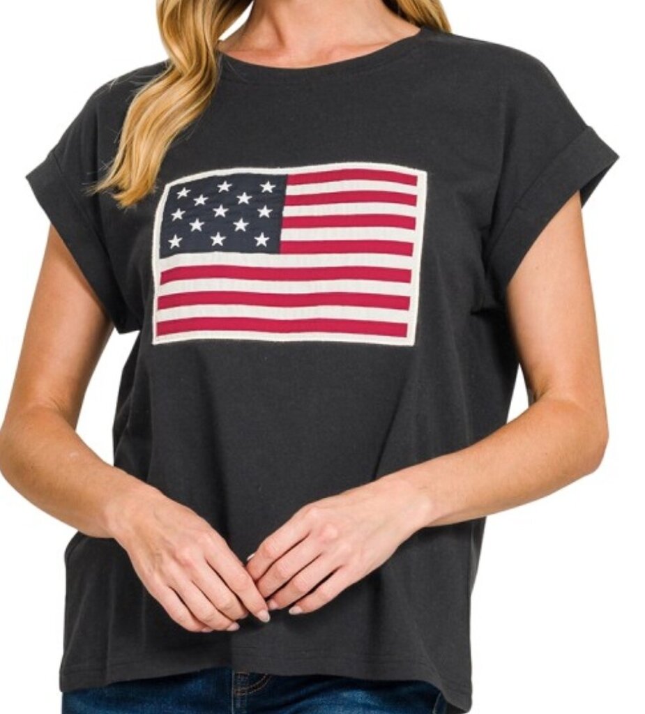 American Flag Patch Tee