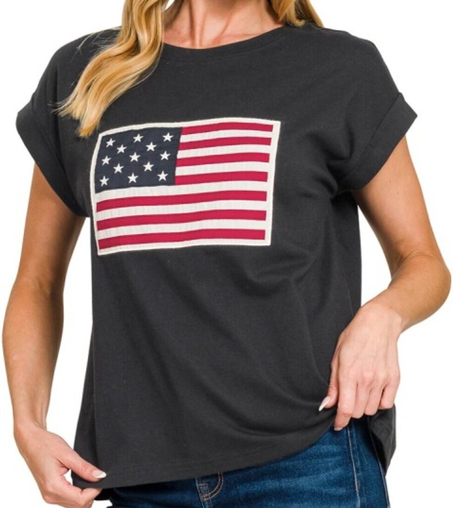 American Flag Patch Tee