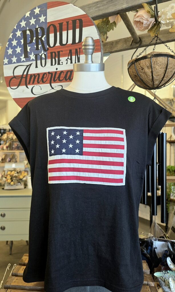American Flag Patch Tee