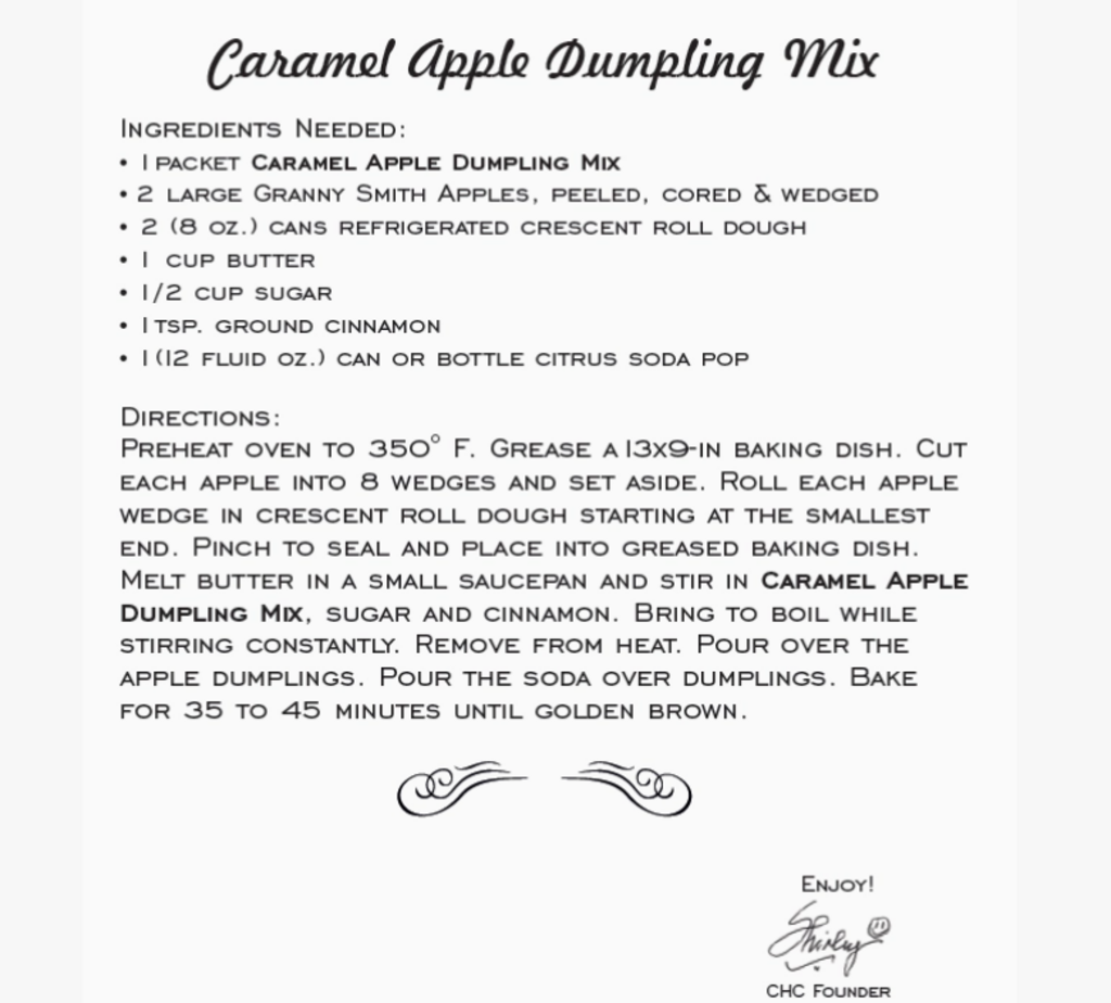 Caramel Apple Dumpling Mix