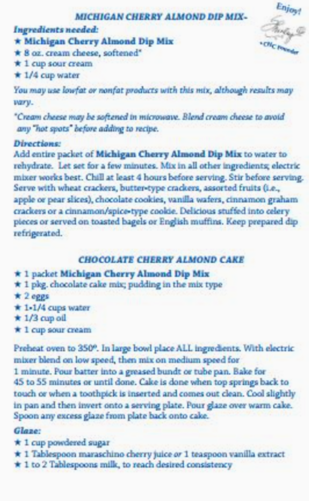 MI Cherry Almond Dip