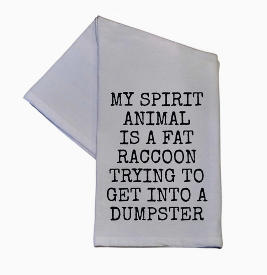 Spirit Animal Fat Racoon Towel