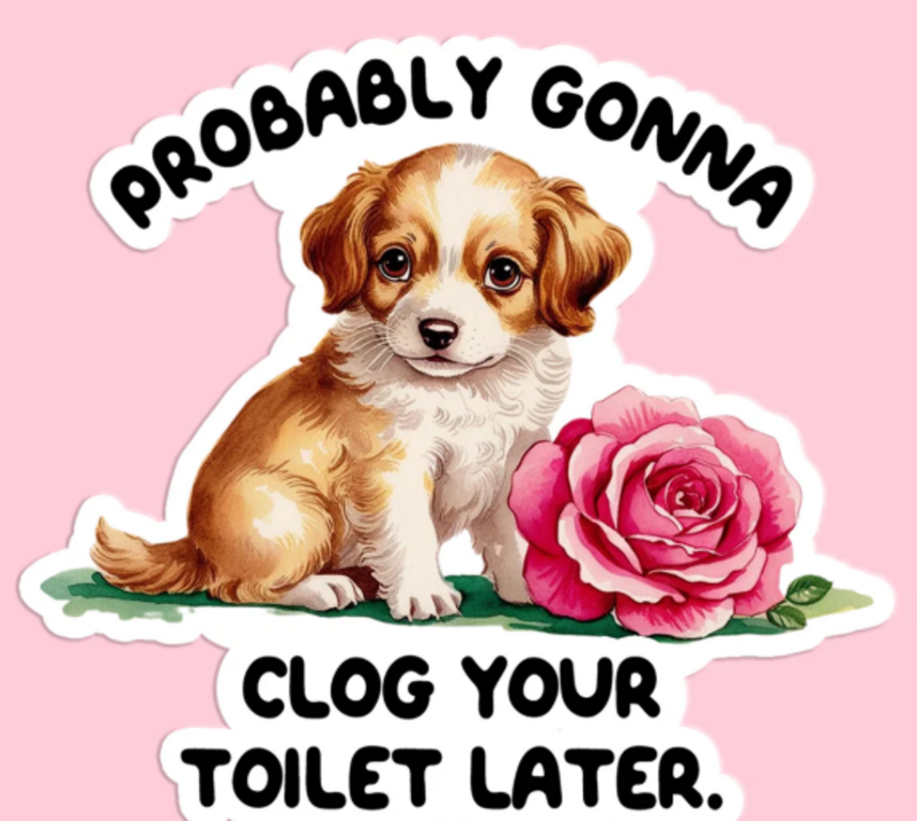 Clog Toilet Sticker