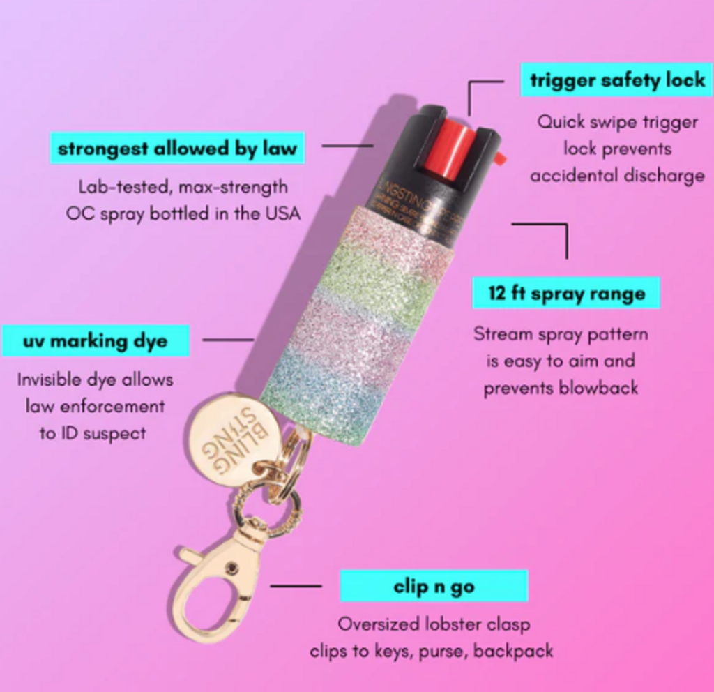 Rainbow Glitter Pepper Spray