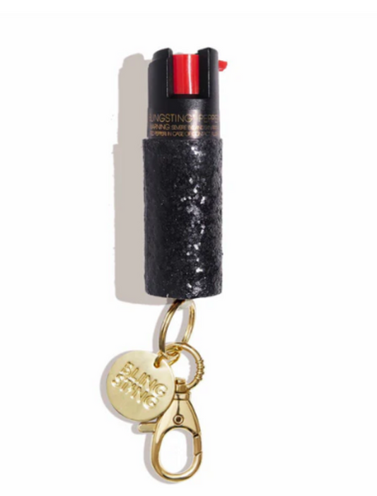 Black Glitter Pepper Spray