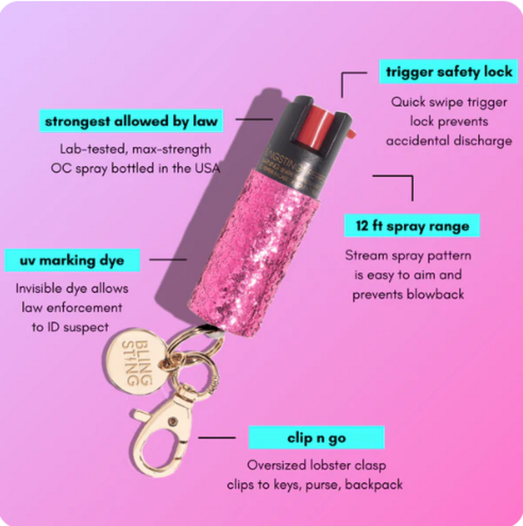 Pink Glitter Pepper Spray