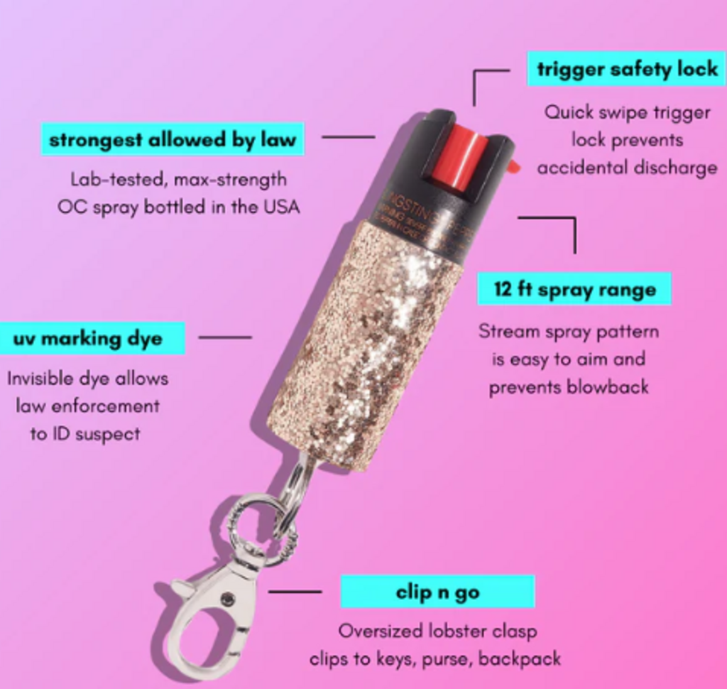 Gold Glitter Pepper Spray