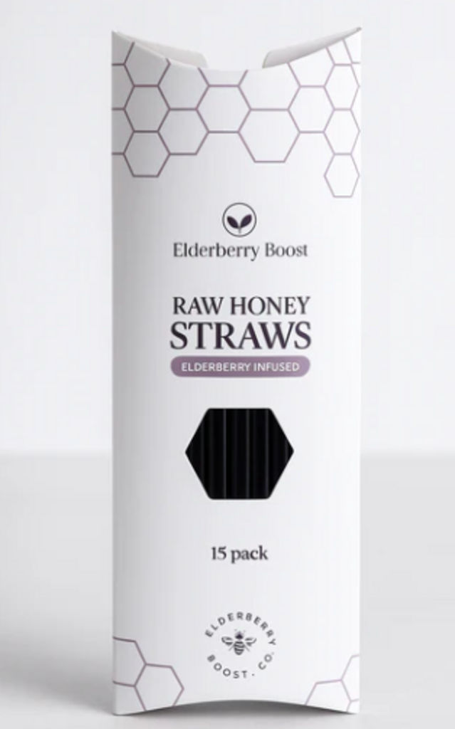 Elderberry Honey Straws