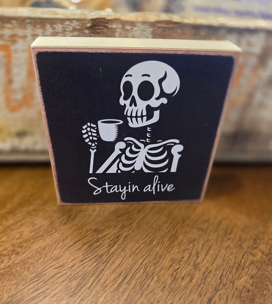 Staying Alive Coffee Block