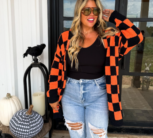 Checker Cloud Cardigan