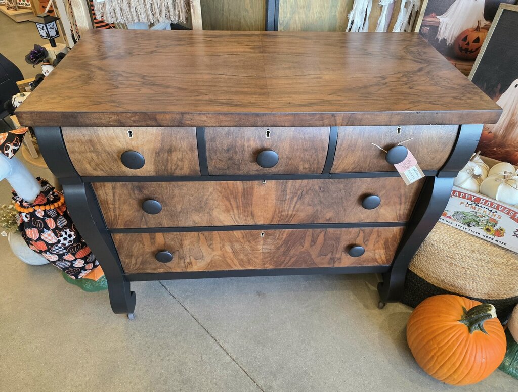 Black and Natural Antique Buffet
