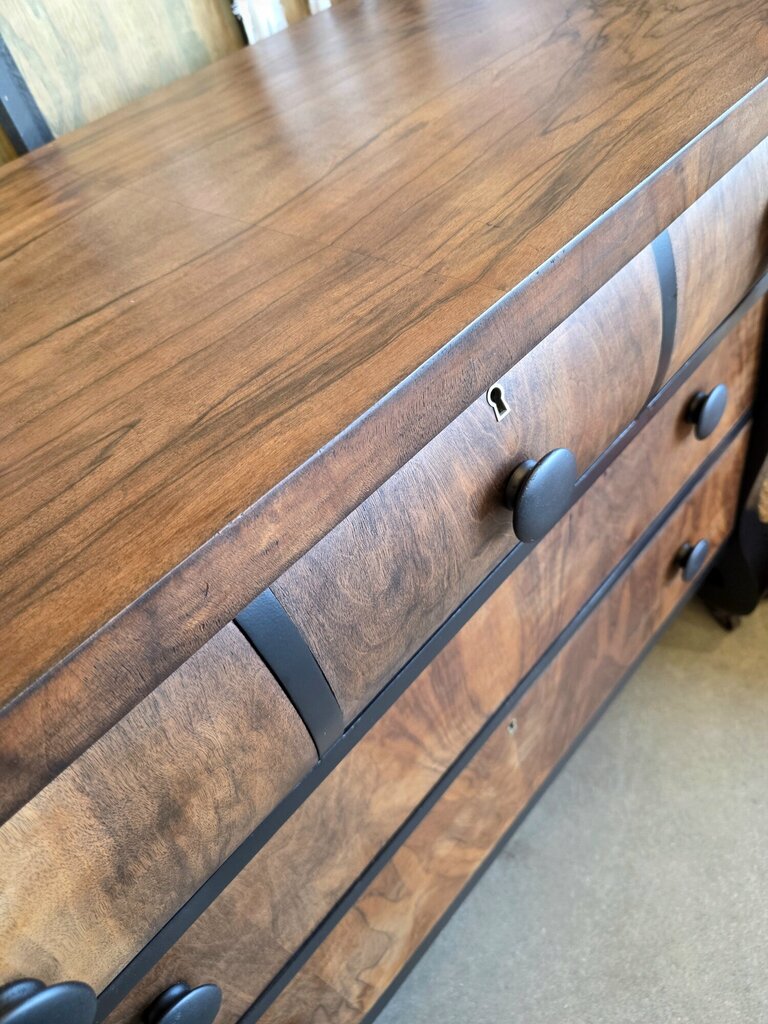 Black and Natural Antique Buffet